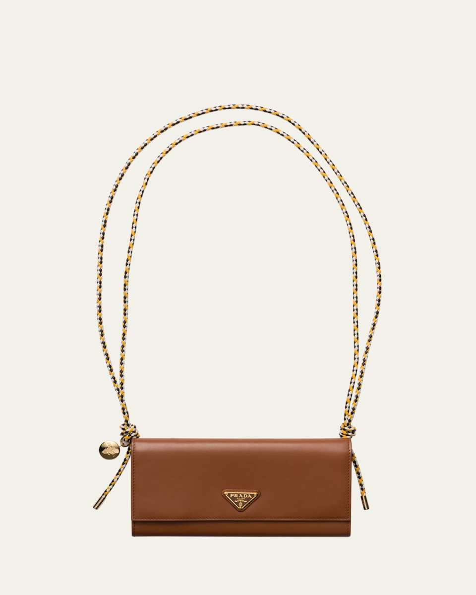 Flap Leather Wallet on Rope Strap
